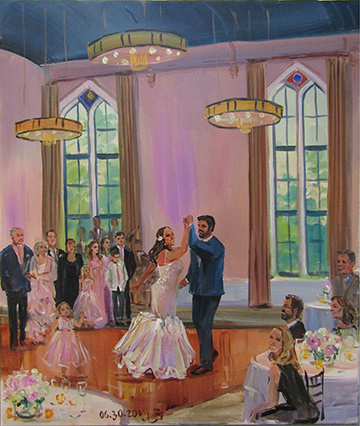 wedding painting at  ex mason temple
