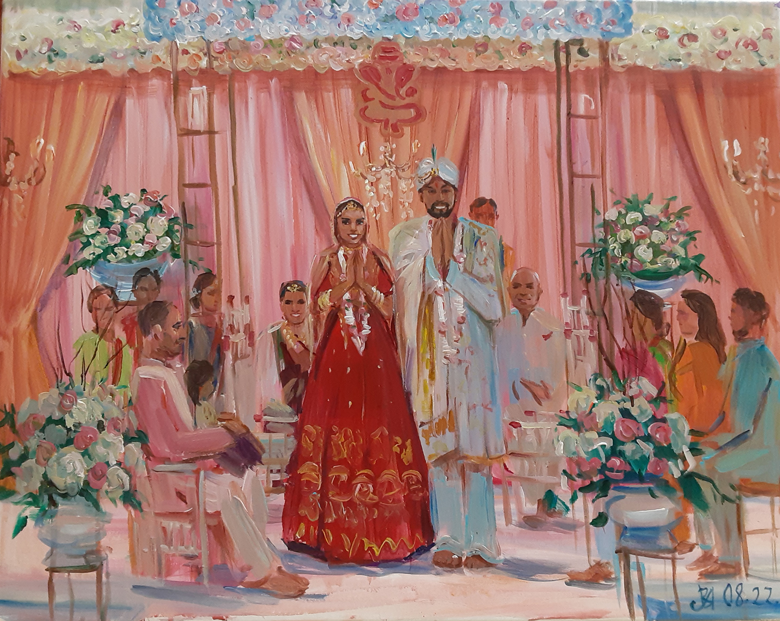 indian wedding painting